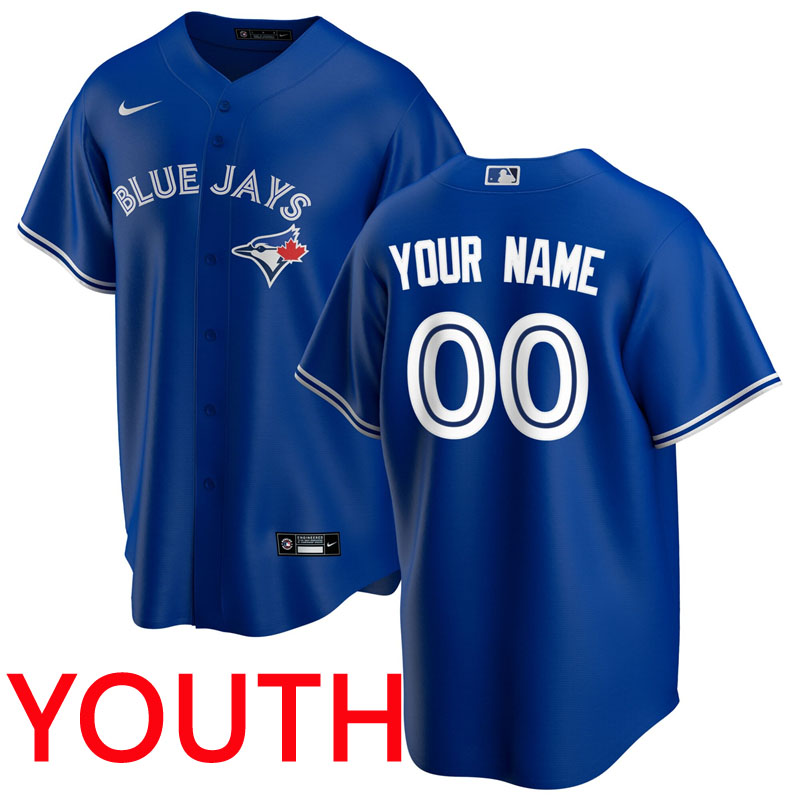 Custom MLB YouthToronto Blue Jays Nike Royal 2020 Replica Custom Jersey->minnesota vikings->NFL Jersey